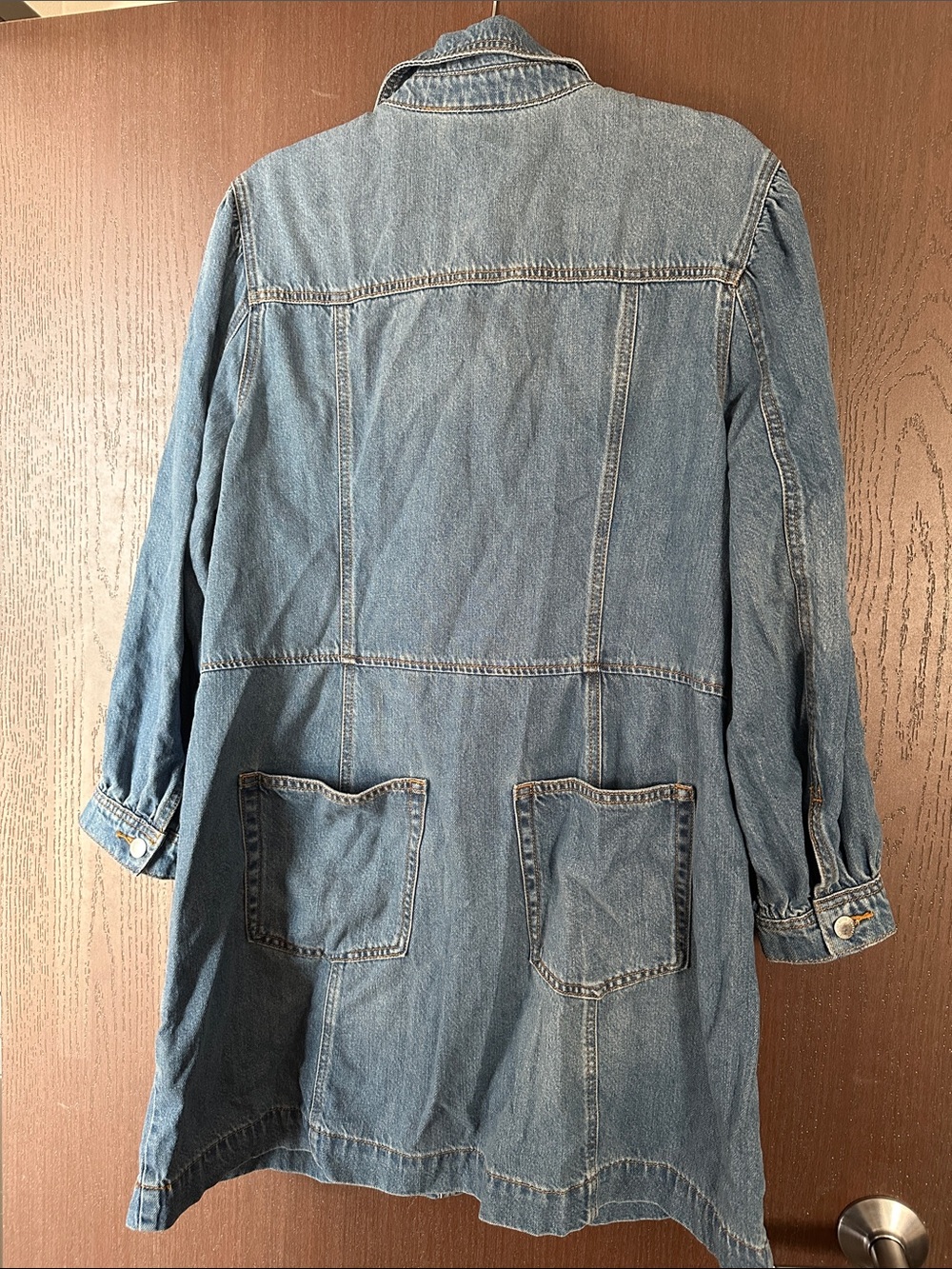 Universal Thread Medium Wash Denim Zip-Front Jacket Dress - Picture 3 of 3